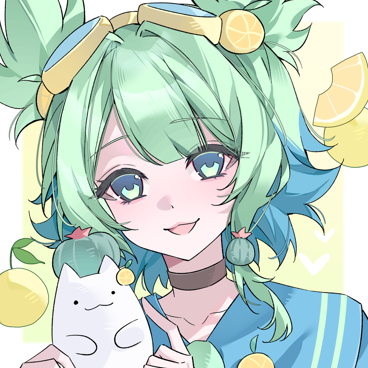 Portrait illustré de Yuzu par Mazuko