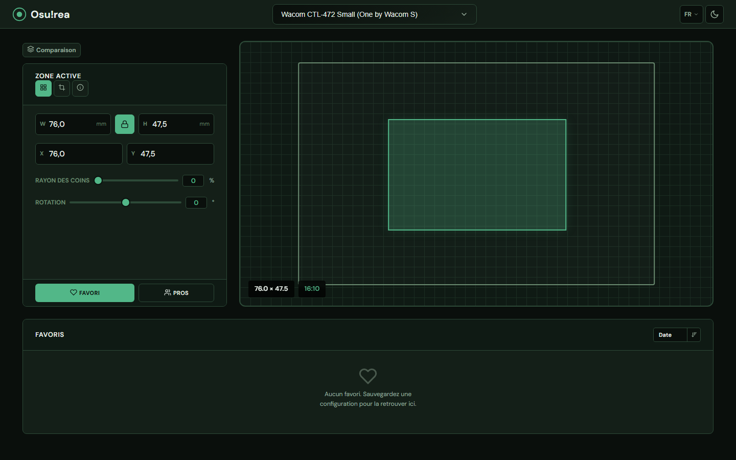 Preview of the Osurea interface